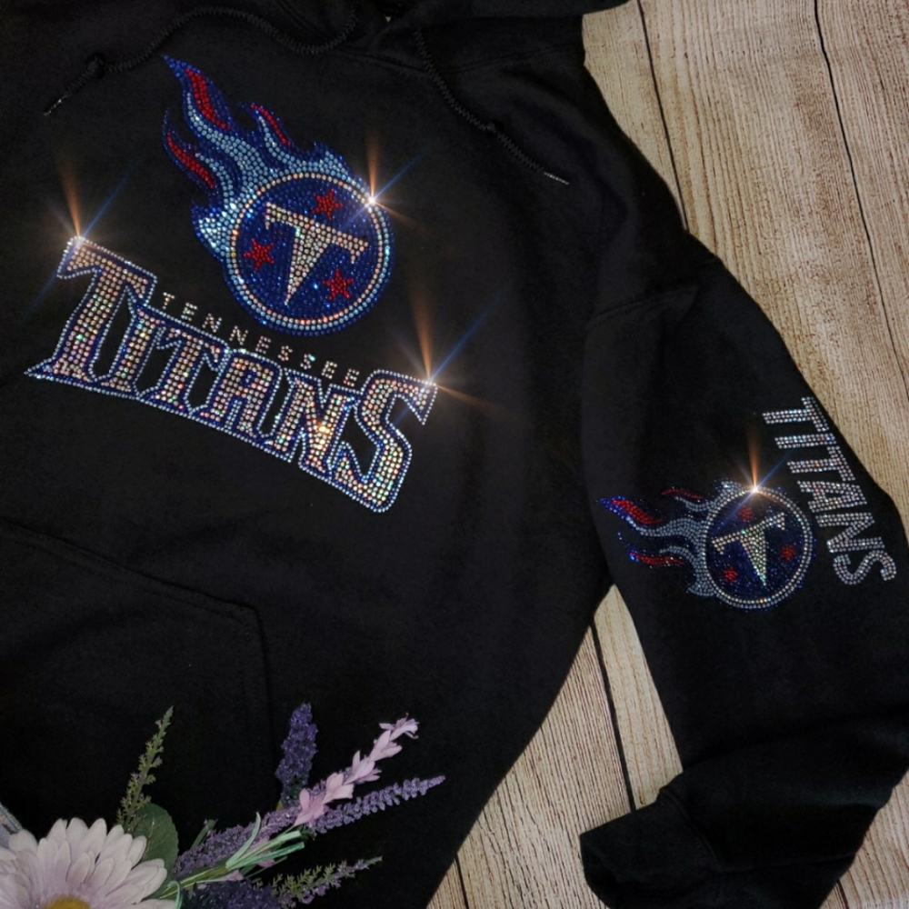 New Tennessee Titans Unisex Women's Bling Hoodie - Picture 3 of 9